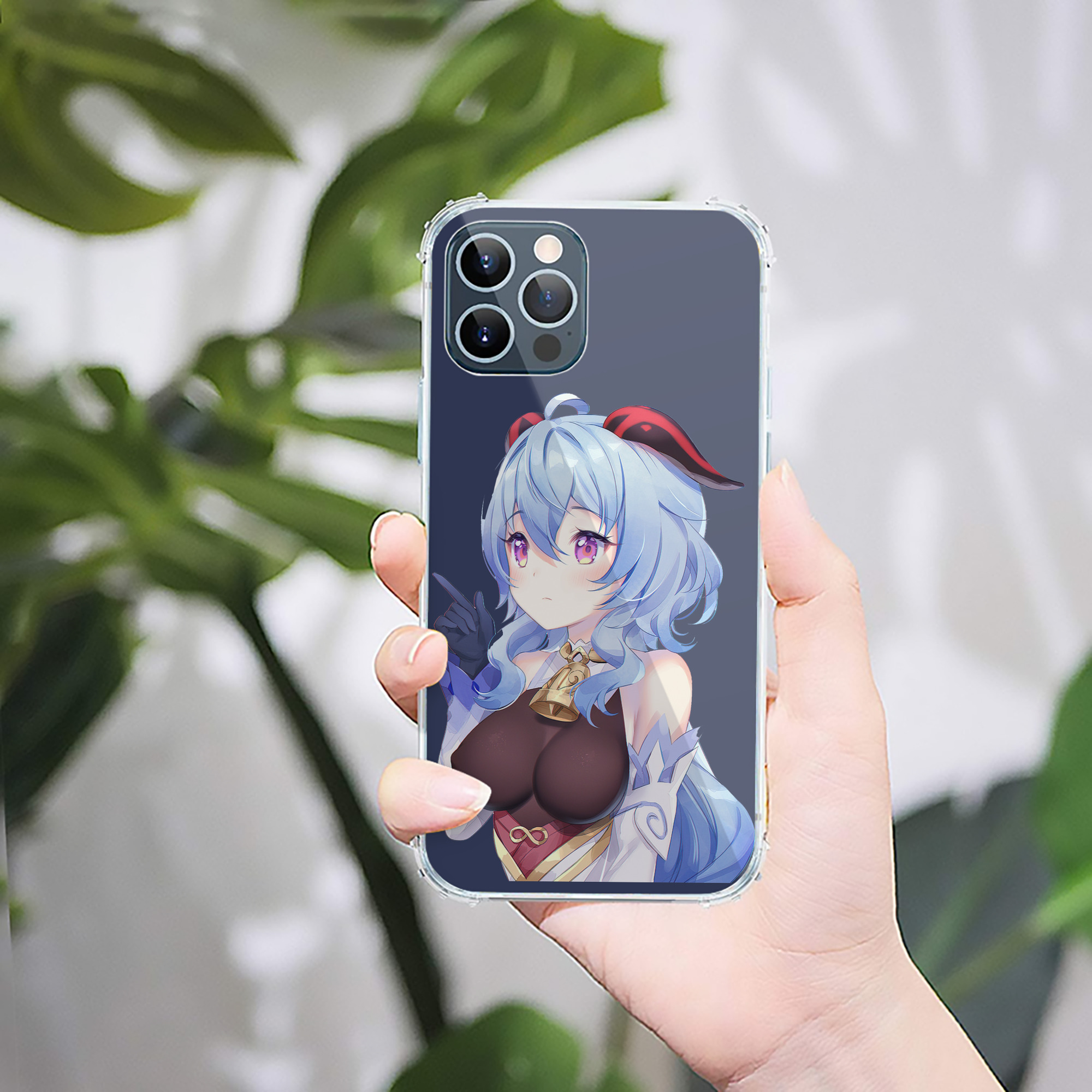 げんし神 甘雨 かんう genshin Ganyu 【iPhone 12シリーズ対応】透明スマホケース（クリアソフトケース）